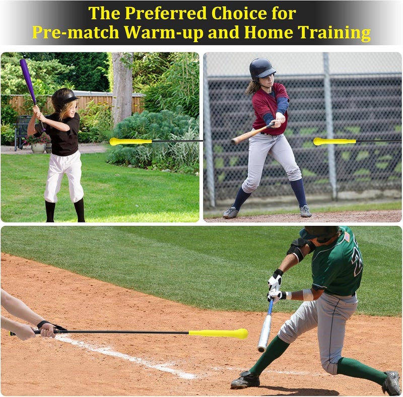 DEHAI Baseball Hitting Stick,Batting Practice Equipment for Baseball and Softball,Extended Handlebar with Grip Strap,Ideal One-on-One Baseball Training Equipment - Image 4